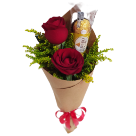 Cone Duas Rosas com Ferrero 