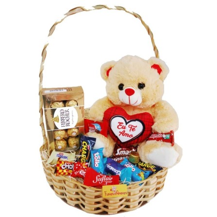 Cesta Com Urso Apaixonado