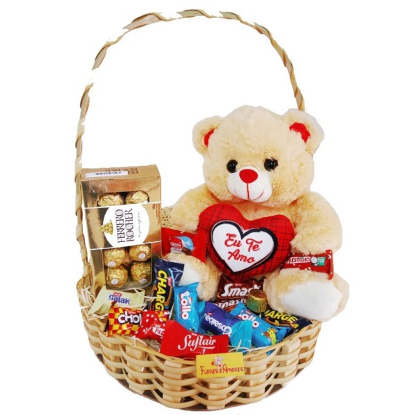 Cesta Com Urso Apaixonado