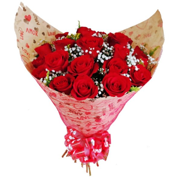 Buquê Tradicional 20 Rosas vermelhas