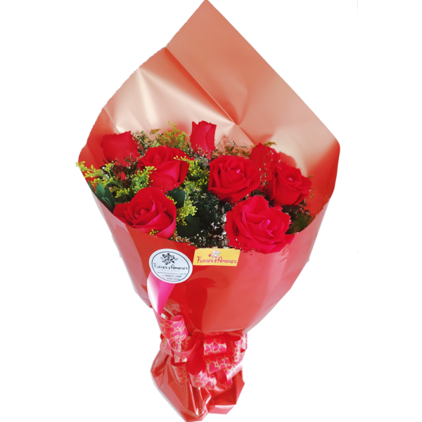 Buquê Tradicional 08 Rosas  Vermelhas 