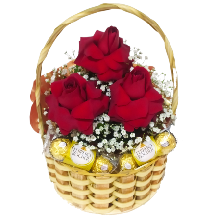 Cesta Romance "I Love Ferrero"
