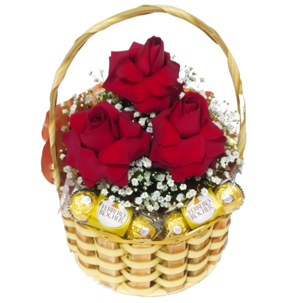 Cesta Romance "I Love Ferrero"
