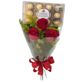 12 Bombons Ferrero+ 03 Rosas vermelhas 